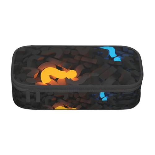 OTTKGGA Federmäppchen mit großem Fassungsvermögen, mit Reißverschluss, Schreibwaren, Organizer, Make-up-Tasche für Schule, Büro, Reisen, Schwarz , Einheitsgröße, Koffer von OTTKGGA