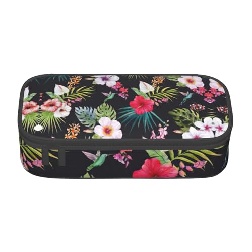 OTTKGGA Federmäppchen mit großem Fassungsvermögen, mit Reißverschluss, für Schreibwaren, Organizer, Make-up-Tasche für Schule, Büro, Reisen, Schwarz , Einheitsgröße, Koffer von OTTKGGA