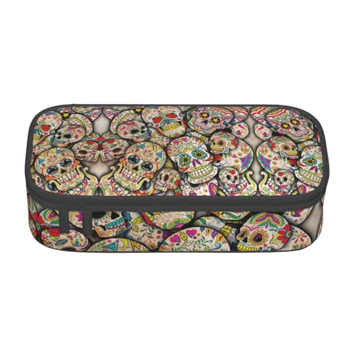 OTTKGGA Federmäppchen mit großem Fassungsvermögen, mit Reißverschluss, für Schreibwaren, Organizer, Make-up-Tasche für Schule, Büro, Reisen, Schwarz , Einheitsgröße, Koffer von OTTKGGA