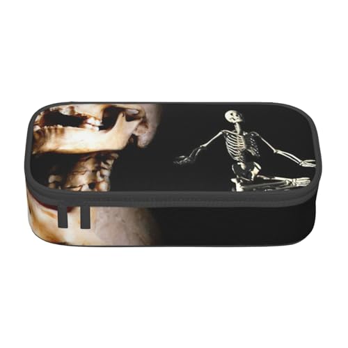 OTTKGGA Federmäppchen mit großem Fassungsvermögen, mit Reißverschluss, für Schreibwaren, Organizer, Make-up-Tasche für Schule, Büro, Reisen, Schwarz , Einheitsgröße, Koffer von OTTKGGA