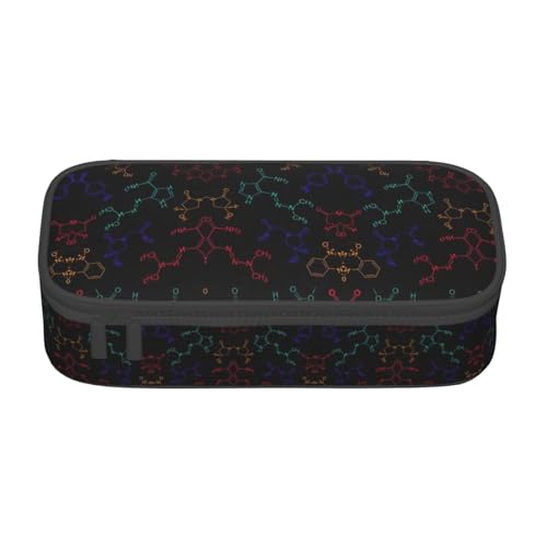 OTTKGGA Federmäppchen mit großer Kapazität und Reißverschluss, Schreibwaren-Organizer, Make-up-Tasche für Schule, Büro, Reisen, Schwarz , Einheitsgröße, Koffer von OTTKGGA