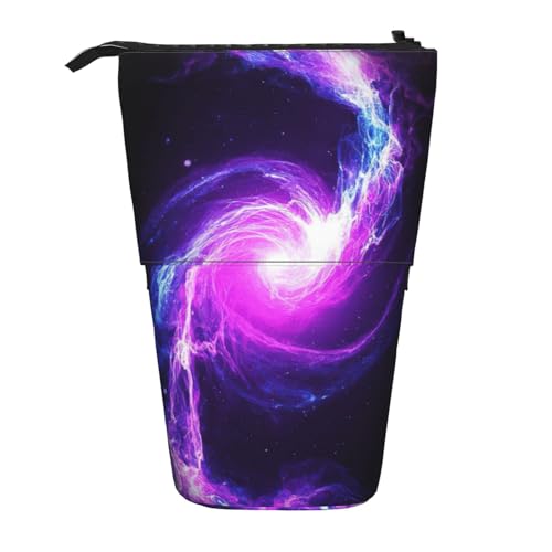 OTTKGGA Galaxy Energy Teleskop-Federmäppchen mit Reißverschluss, tragbar, für Schule, Büro, Studenten, Schwarz , Einheitsgröße von OTTKGGA