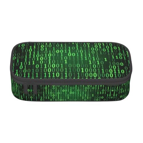 OTTKGGA Hacker Era Federmäppchen mit großem Fassungsvermögen, Reißverschluss, Schreibwaren-Organizer, Make-up-Tasche für Schule, Büro, Reisen, Schwarz , Einheitsgröße, Koffer von OTTKGGA