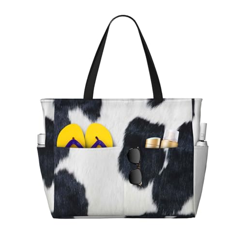 OTTKGGA Strand-Reisetasche aus Rindsleder, großes Fassungsvermögen, mehrere Taschen mit Reißverschluss, wasserdicht, für Pool, Urlaub, Fitnessstudio, Schwarz , Einheitsgröße OTTKGGA Strand-Reisetasche aus Rindsleder, großes Fassungsvermögen, mehrere Taschen mit Reißverschluss, wasserdicht, für Pool, Urlaub, Fitnessstudio, Schwarz , Einheitsgröße von OTTKGGA