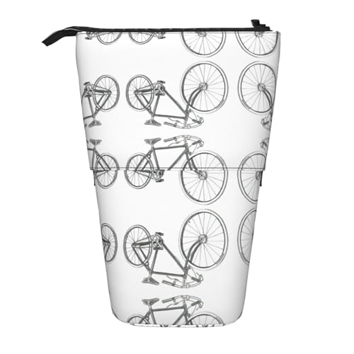 OTTKGGA Teleskop-Federmäppchen mit Reißverschluss, tragbar, für Schule, Büro, Studenten, Schwarz , Einheitsgröße von OTTKGGA