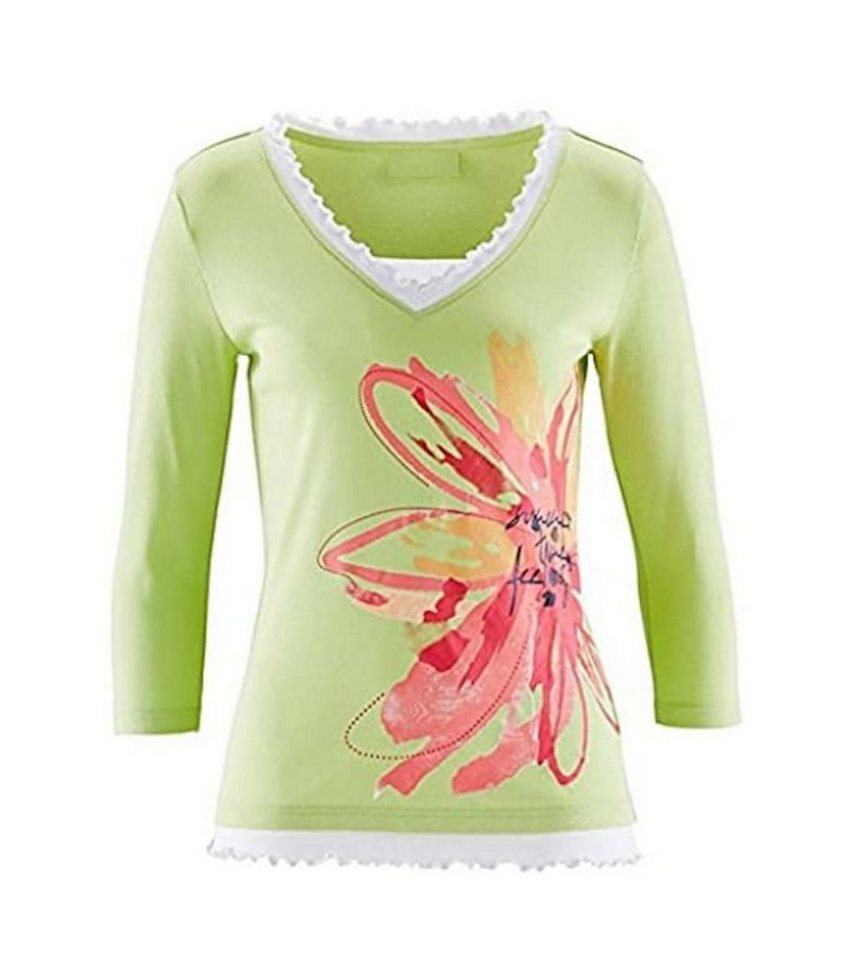 2-in-1-Langarmshirt Langarmshirt 2-in-1-Shirt mit 3/4 Arm Sommer-Shirt aus Baumwolle von OTTO