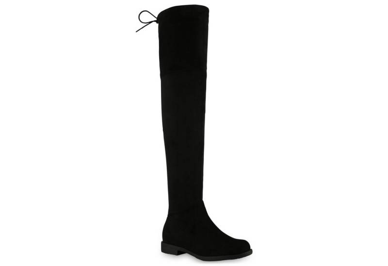 836321 ER A26[ER] Damen Stiefel Overkneestiefel Damen Overknees Stiefel Blockabsatz Profil-Sohle Freizeit von OTTO