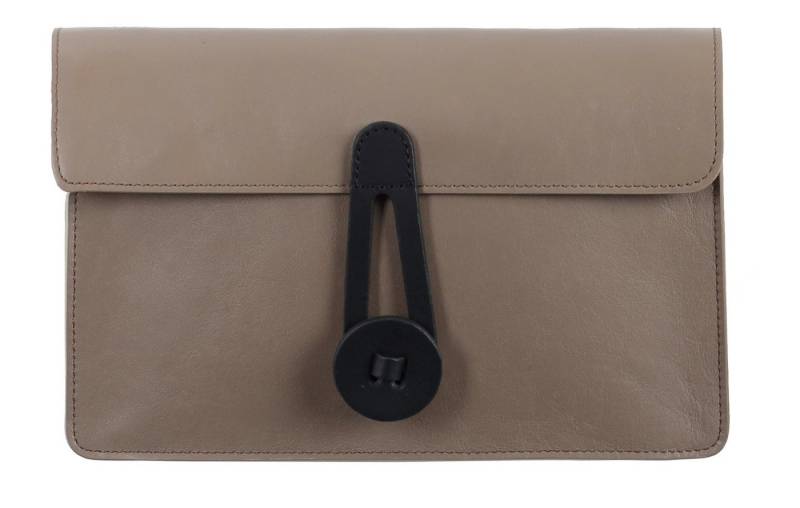 VOLKER LANG Abendtasche ALICE, TW3  Dezent-elegante Clutch aus Leder mit Kette von VOLKER LANG