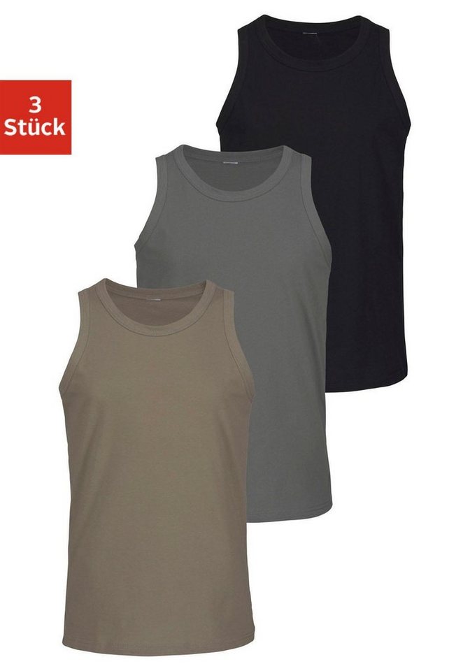 H.I.S Tanktop Unterhemd für Herren (Packung, 3-tlg) mit Rundhals aus Baumwolle von H.I.S