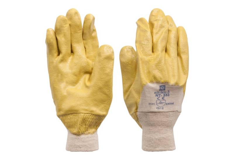 Arbeitshandschuhe Arbeitshandschuhe - Schutzhandschuhe Nitril K020-3 gelb Größe L Mit von OTTO