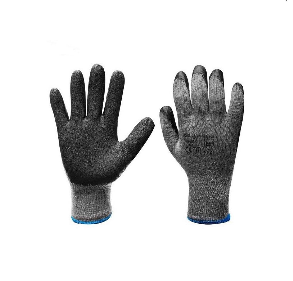 Arbeitshandschuhe Arbeitshandschuhe - Strickhandschuhe Latex K036 schwarz Größe 11 von OTTO