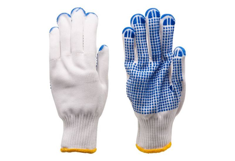 Arbeitshandschuhe Arbeitshandschuhe - Strickhandschuhe mit blauen PVC-Noppen K1300 Gr&ou von OTTO