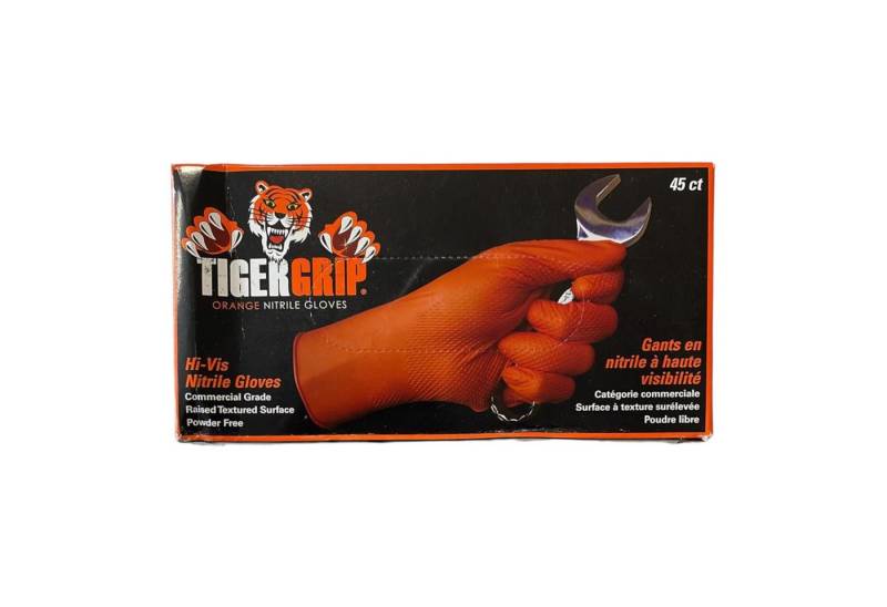 Arbeitshandschuhe Nitril Einweghandschuhe \"Tiger Grip\"", Orange Gr. 10 Box 45St." von OTTO