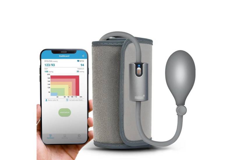 pulox Blutdruckmessgerät AirBP Messung am Oberarm mit Bluetooth und iOS Android App von pulox