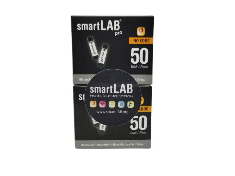 smartLAB Blutzucker-Teststreifen smartLAB pro Blutzuckerteststreifenboxen mit 100 Teststreifen von smartLAB