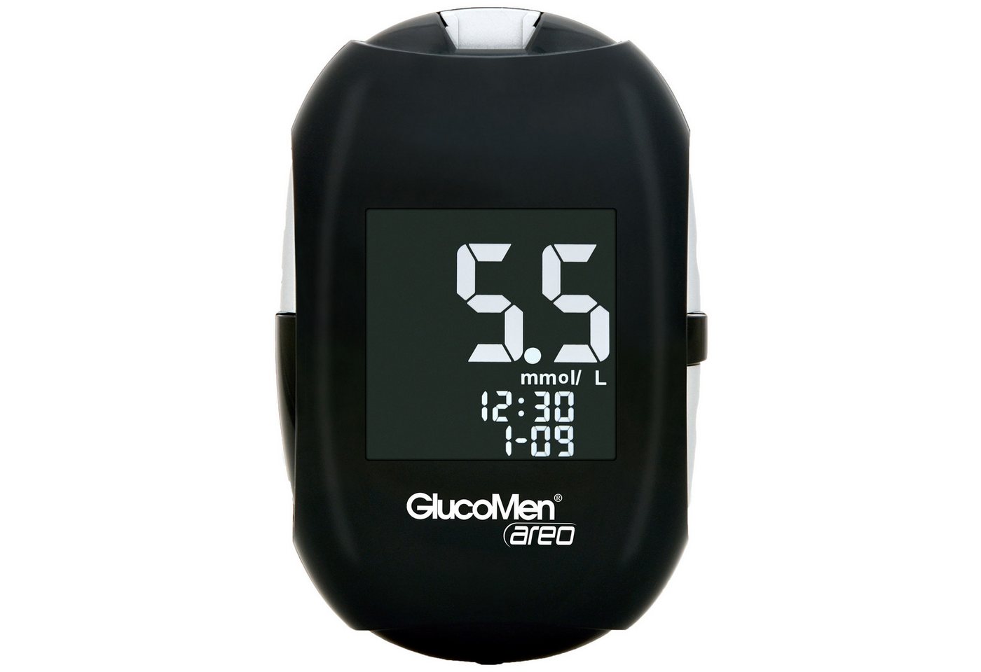GlucoMen Blutzuckermessgerät areo Blutzucker mmol/l oder mg/dl, Spar-Set, Diabetestherapie Überwachung, Temperaturkompensation, Autocodierung, 700 Speicherplätze, Beleuchtetes Display, große Ziffern GlucoMen Blutzuckermessgerät areo Blutzucker mmol/l oder mg/dl, Spar-Set, Diabetestherapie Überwachung, Temperaturkompensation, Autocodierung, 700 Speicherplätze, Beleuchtetes Display, große Ziffern von GlucoMen