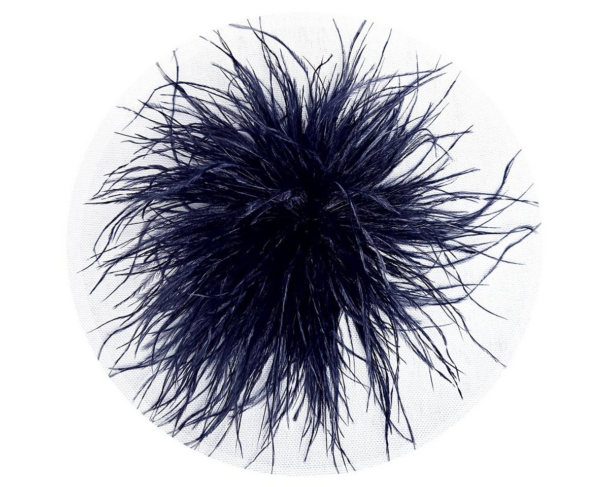 Brosche Federbrosche Dunkelblau Clip Antecker Federn Klammer Haarklammer Strau von OTTO