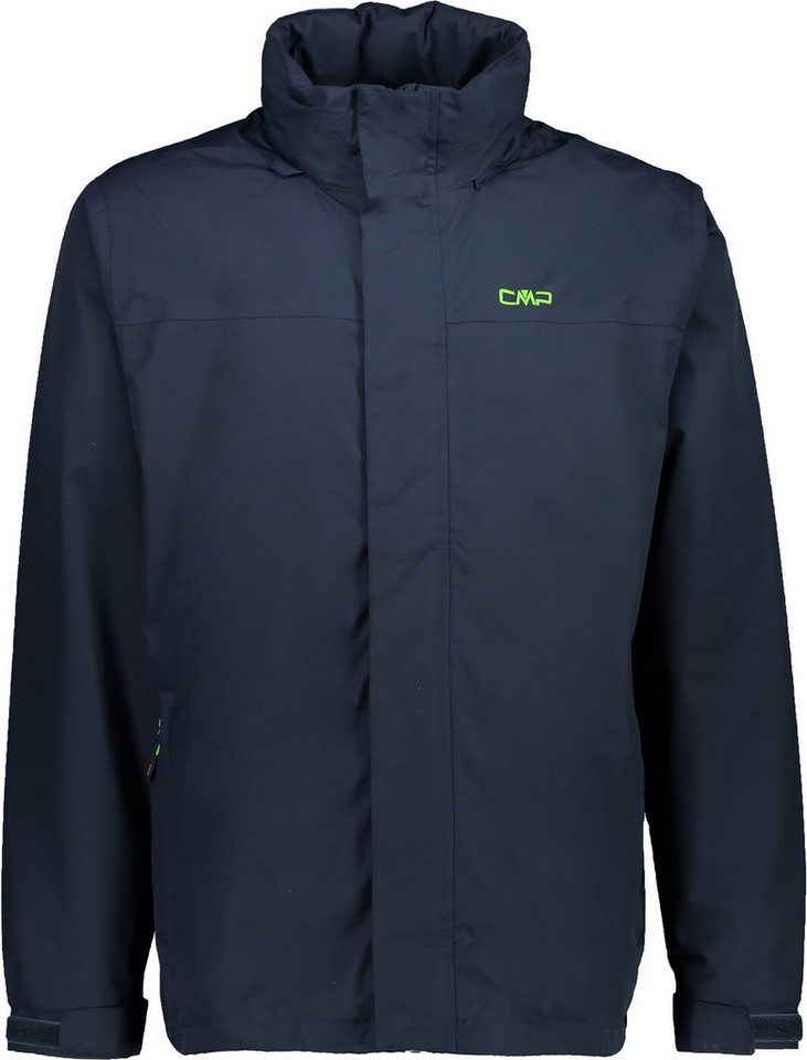CMP Regenjacke MAN JACKET SNAPS HOOD BLACK BLUE von CMP