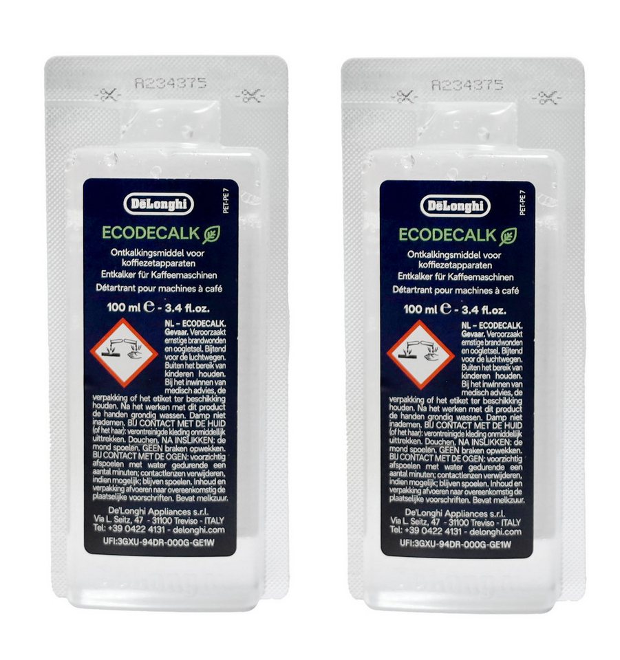 DeLonghi AS00006556,DLSC200 2x 100ml. Flüssigentkalker für Kaffeevolla Pflegeset von OTTO