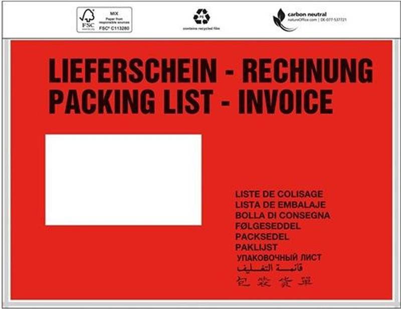 Dokumententasche 1000er Pack TRANSPAK 6430162 Dokumententaschen Standard Maße 240x160m von OTTO