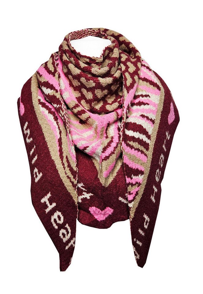 Dreieckstuch SAISON Dreieckschal Strick Wild Heart Weinrot Winter Schal Dreieckstuc von OTTO