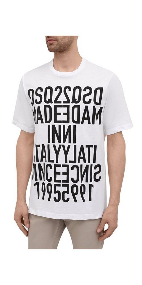 Dsquared2 Print-Shirt Dsquared2 T-Shirt Weiß Herren von Dsquared2