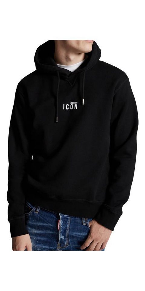 Dsquared2 Rundhalspullover Dsquared2 ICON Logo Stickerei Pullover Schwarz Herren von Dsquared2