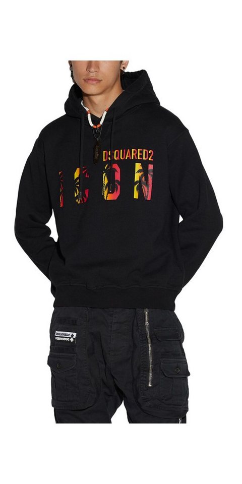 Dsquared2 Rundhalspullover Dsquared2 ICON Sunset Pullover Schwarz Herren von Dsquared2