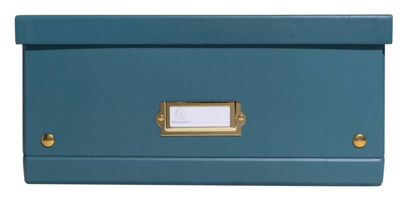 EXACOMPTA Dokumententasche 5x Ablagebox, flach geliefert 33x50x16cm, Neo Deco - Blaugrün - 62453E, Boxen mit Druckknopf von EXACOMPTA