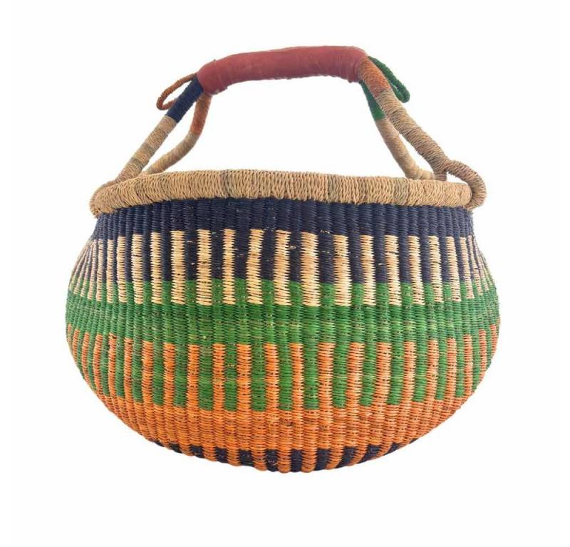 Einkaufskorb Bolga Korb - Sekondi - Rund, Kunstvoll geflochtene Bolga Körbe – Charakterstücke voller Tradition von OTTO