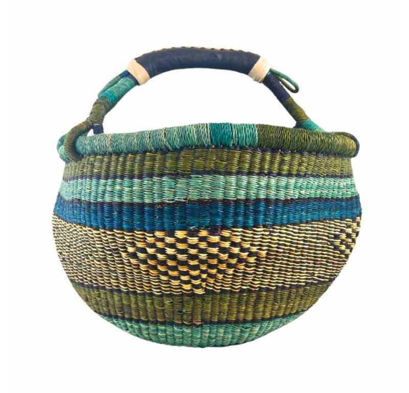 Einkaufskorb Bolga Korb - Sunyani - Rund, Kunstvoll geflochtene Bolga Körbe – Charakterstücke voller Tradition von OTTO
