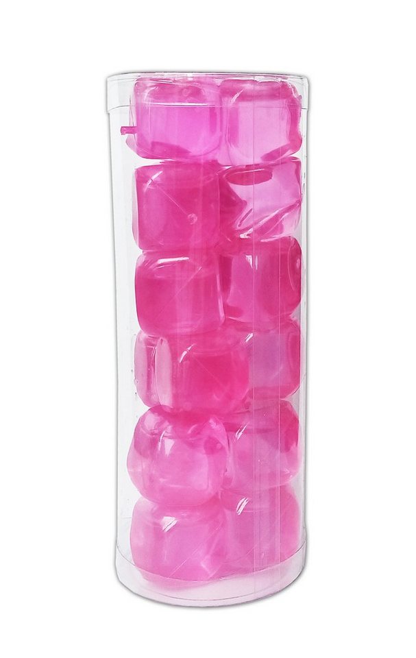 Eiswürfel-Steine 18x EISWÜRFEL Kunststoff wiederverwendbar Whisky Kühlwürfel 67 (Pink), Weinkühler Kühlsteine EIS Cube Bier Steine Würfel von OTTO