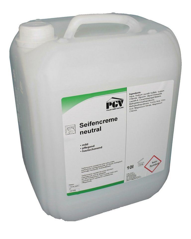 Flüssigseife Seifencreme NEUTRAL, ohne Farb- und Duftstoffe, 10 Liter, 2-tlg. von OTTO