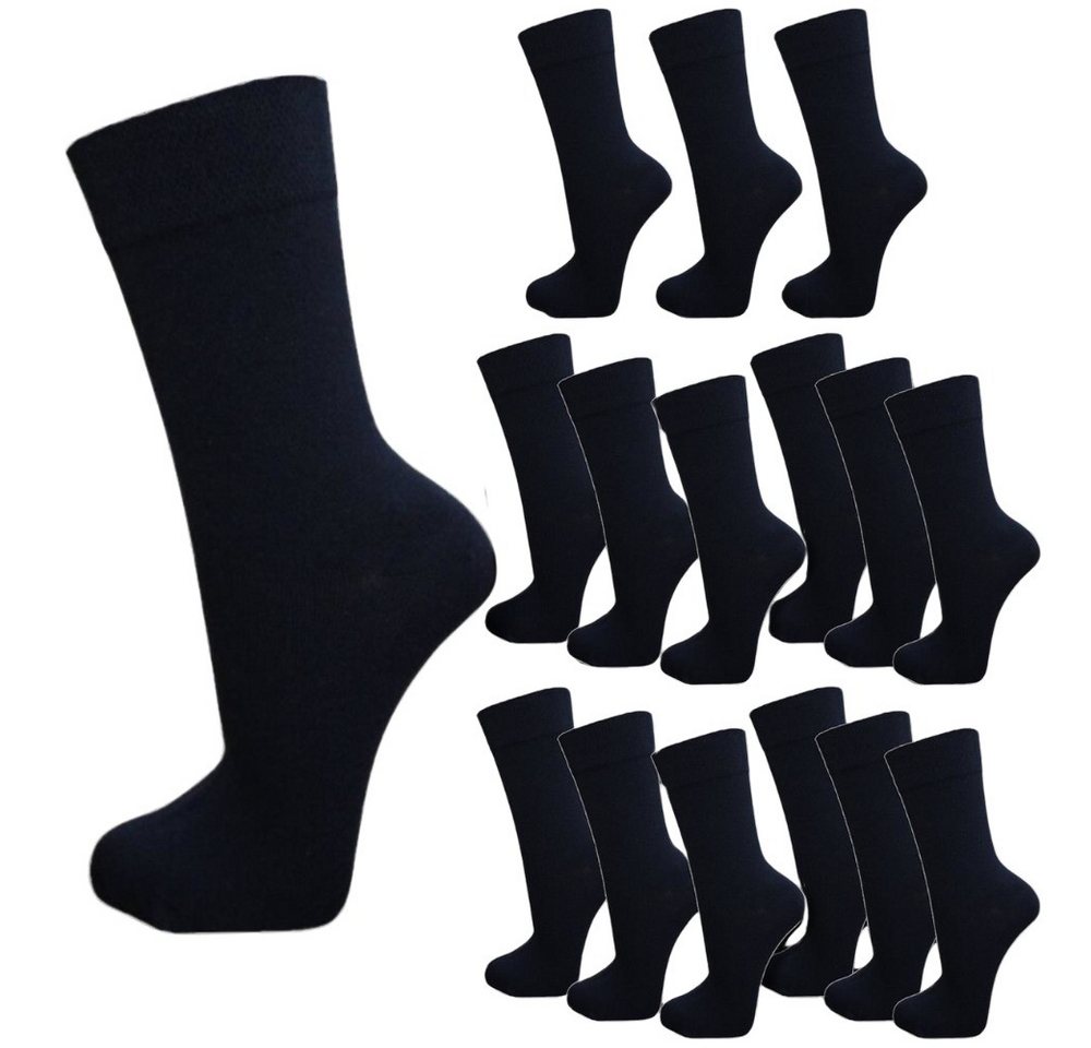 Freizeitsocken Schwarze Herren Socken 100% Baumwolle, Sparpack (15-Paar) von OTTO