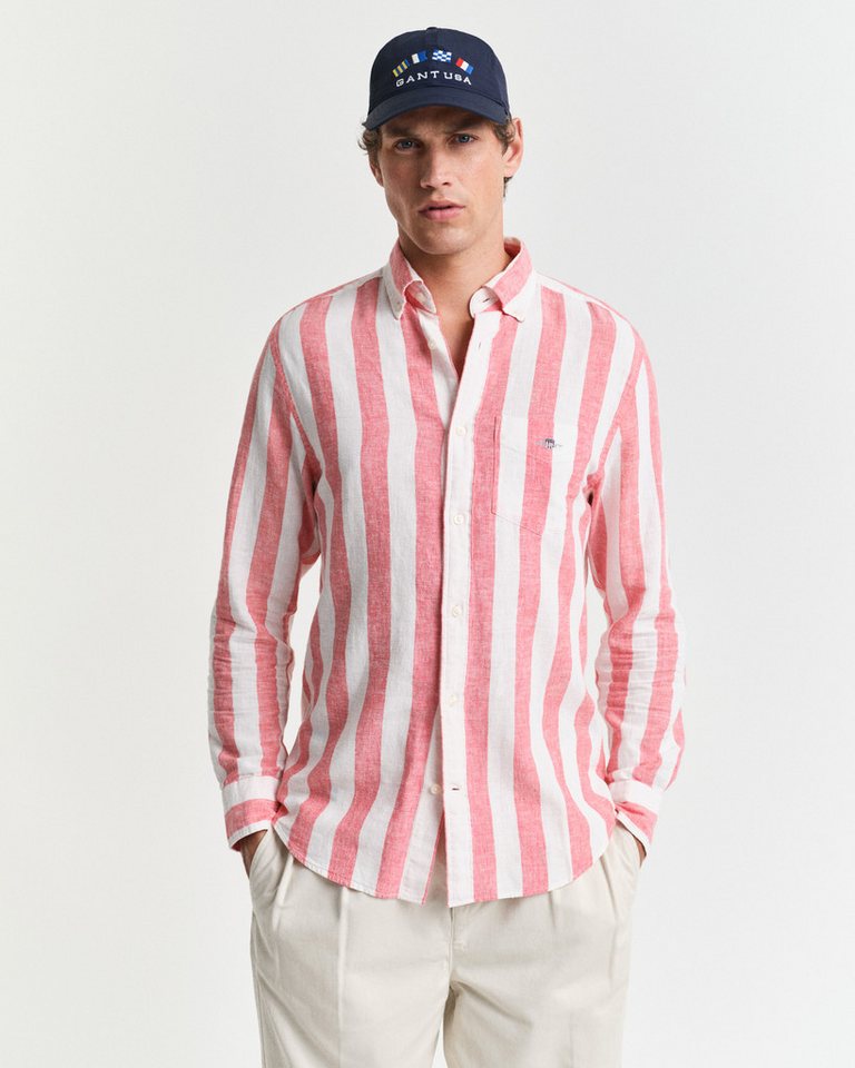 Gant Langarmhemd REG COTTON LINEN BOLD STRIPE SHIRT von Gant