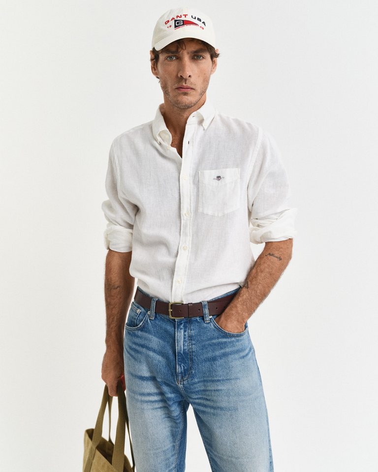 Gant Langarmhemd REG COTTON LINEN SHIRT von Gant