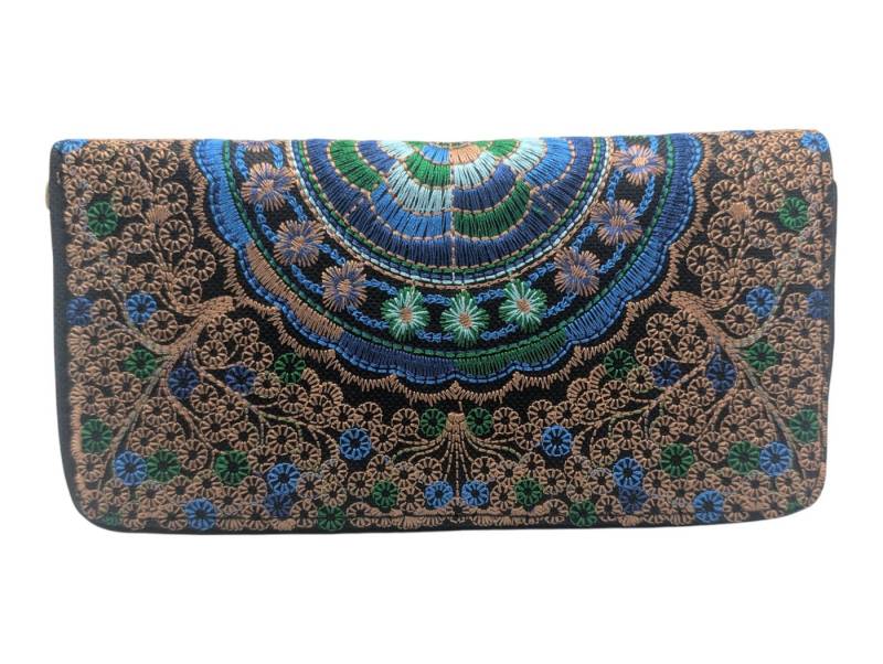 Geldbörse Blumen Mandala aufwendig Bestickter Geldbeutel Eleganz in drei Farben von OTTO