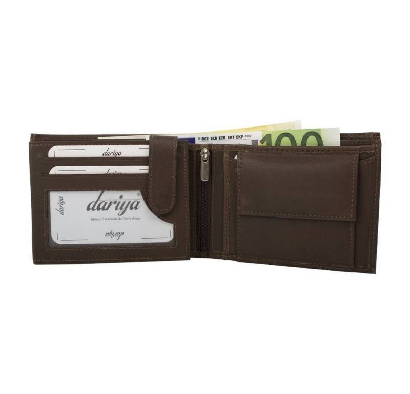 Geldbörse Geldbörse Nappa Leder Scheintasche dunkelbraun (1-tlg) von OTTO