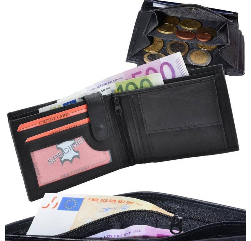 Geldbörse Geldbörse Nappa-Leder Scheintasche mit Reißverschluss (1-tlg) von OTTO