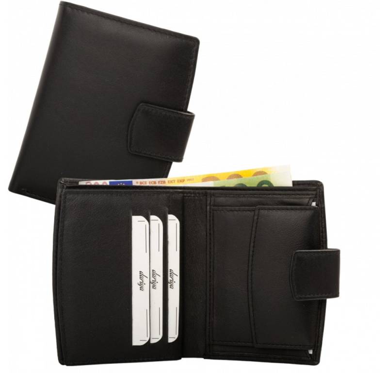 Geldbörse Geldbörse mit Außenriegel Nappa-Leder Kombibörse schwarz (1-tlg) von OTTO