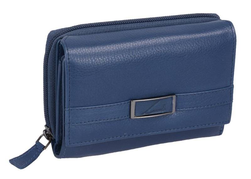 GlücksNugget Geldbörse Leder Damenbörse LEMONDO, dunkelblau von Glücksnugget