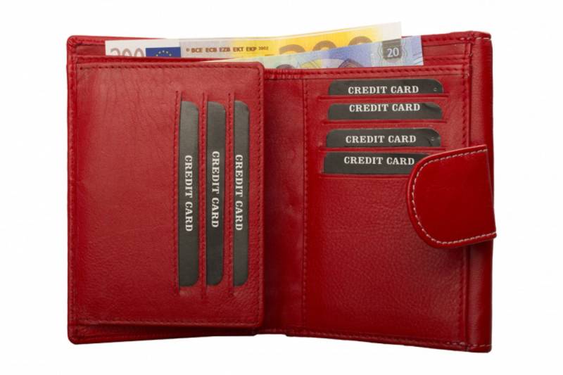 Geldbörse Mittlere Damenbörse Rind Leder - rot (1-tlg) von OTTO