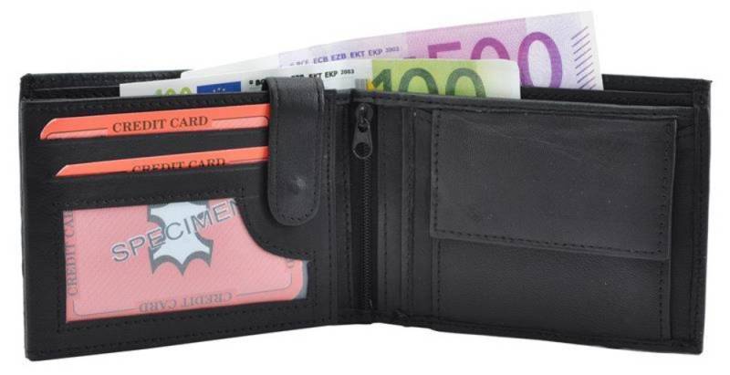 Geldbörse RFID Protect Geldbörse Nappa Leder Scheintasche mit Reißverschluss (1-tlg) von OTTO