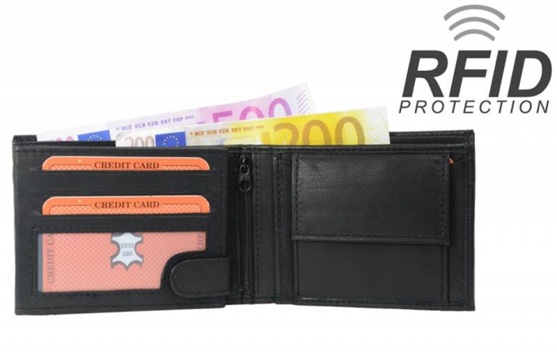 Geldbörse RFID Protect Geldbörse Nappa-Leder Scheintasche schwarz (1-tlg) von OTTO