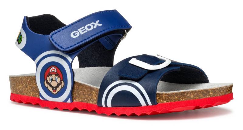 Geox J GHITA BOY Sandale, Klettschuh, Sommerschuh mit Super Mario Motiv und Logo von Geox