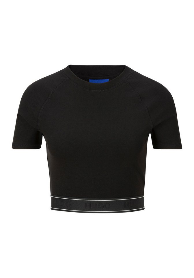HUGO Blue T-Shirt Dolly mit Logo-Elastiktape, cropped von HUGO Blue