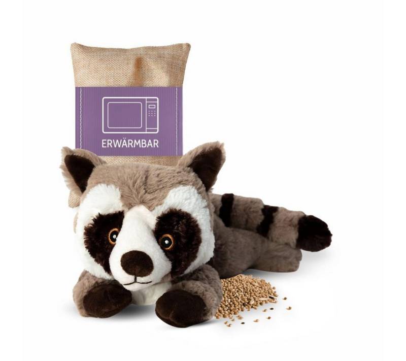 Habibi Plush Wärmekissen Habibi Premium Wärmekissen Stofftier Waschbär grau von Habibi Plush