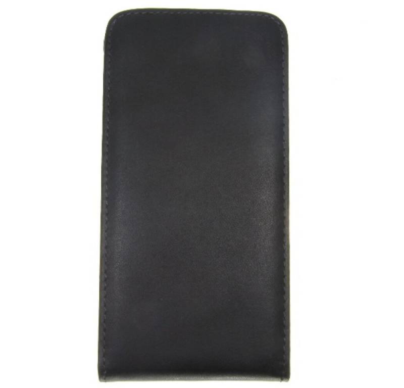 Handytasche Slim Leder Flip Handyhülle für Samsung Galaxy Alpha G850 - schwarz Sch (Flip Cover) von OTTO