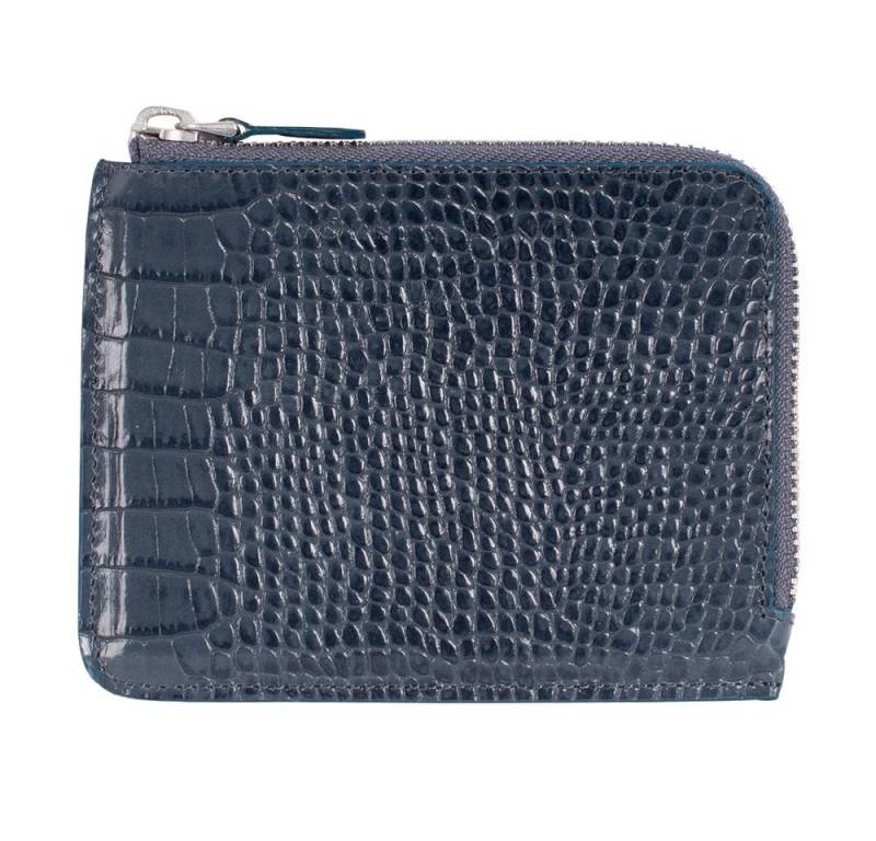 VOLKER LANG Geldbörse MARK, PR5 SALE - Oberfläche: Minikroko - Farbe: greyblue von VOLKER LANG