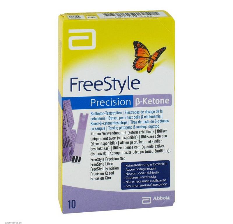 Keton-Teststreifen Freestyle Precision ß-Ketone Blutketon Teststreifen, Spar-Set 10-St., Schnelle Ergebnisse, Steril verpackt, Blutketonwerte messen von OTTO